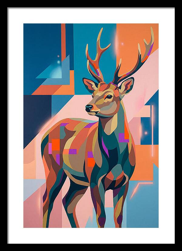 Sika Deer In Vibrant Colors