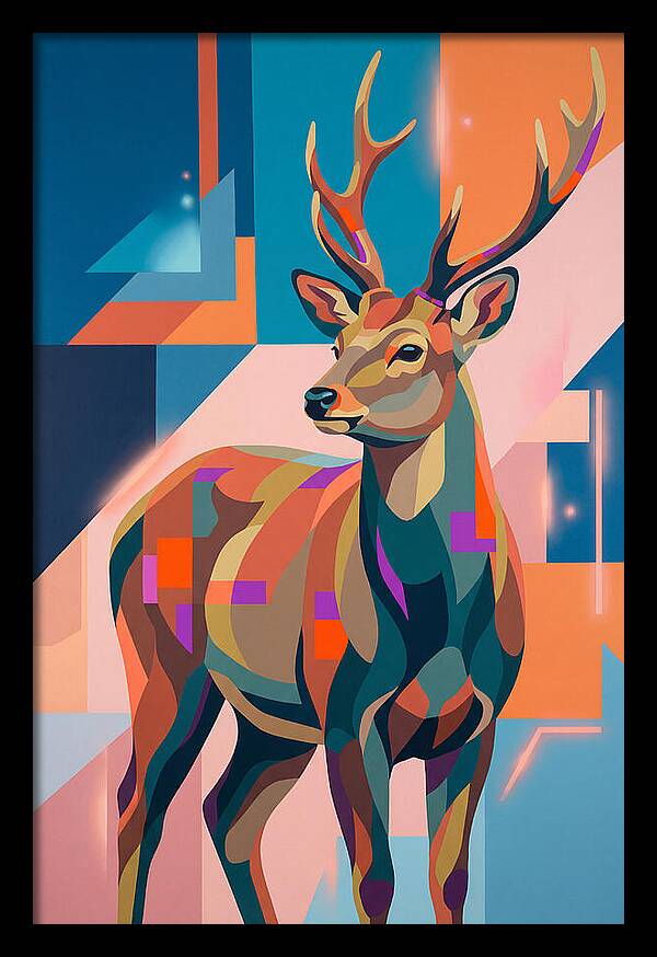 Sika Deer In Vibrant Colors