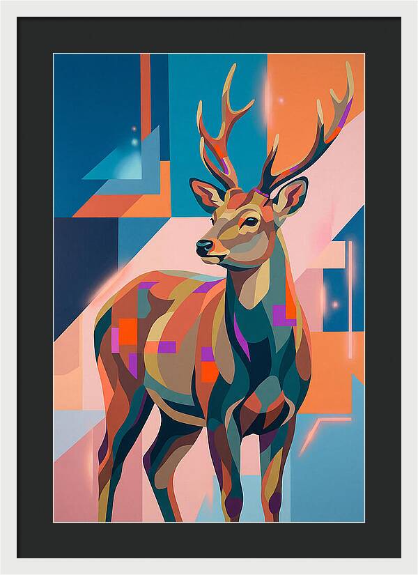 Sika Deer In Vibrant Colors