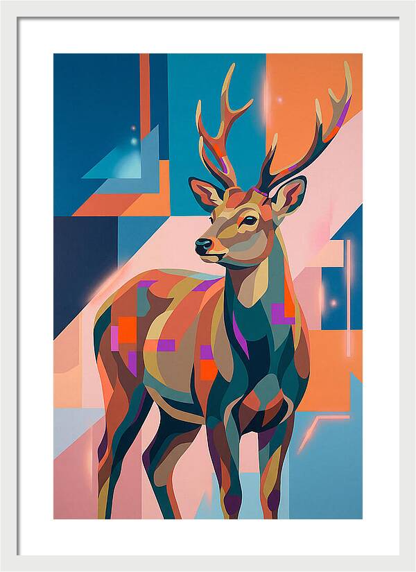 Sika Deer In Vibrant Colors