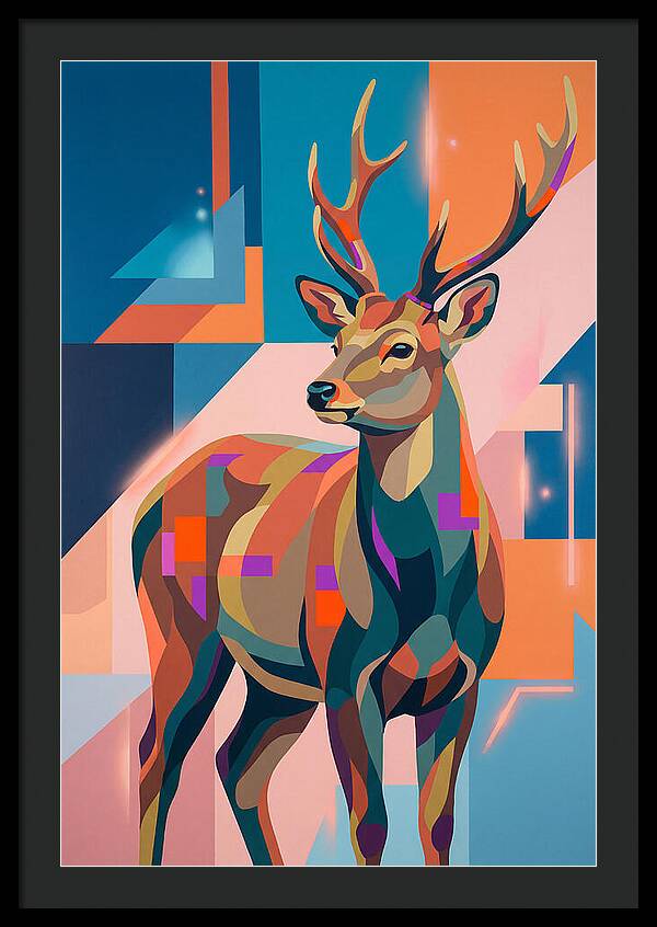 Sika Deer In Vibrant Colors