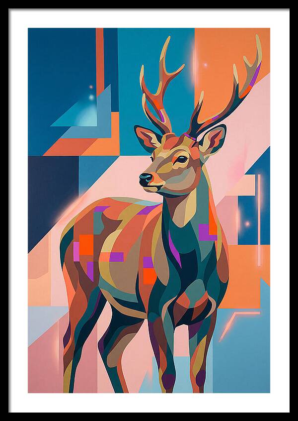 Sika Deer In Vibrant Colors
