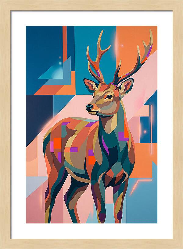 Sika Deer In Vibrant Colors