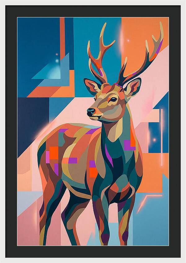Sika Deer In Vibrant Colors