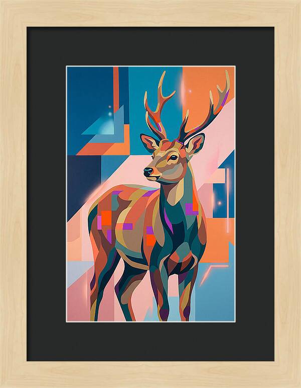 Sika Deer In Vibrant Colors