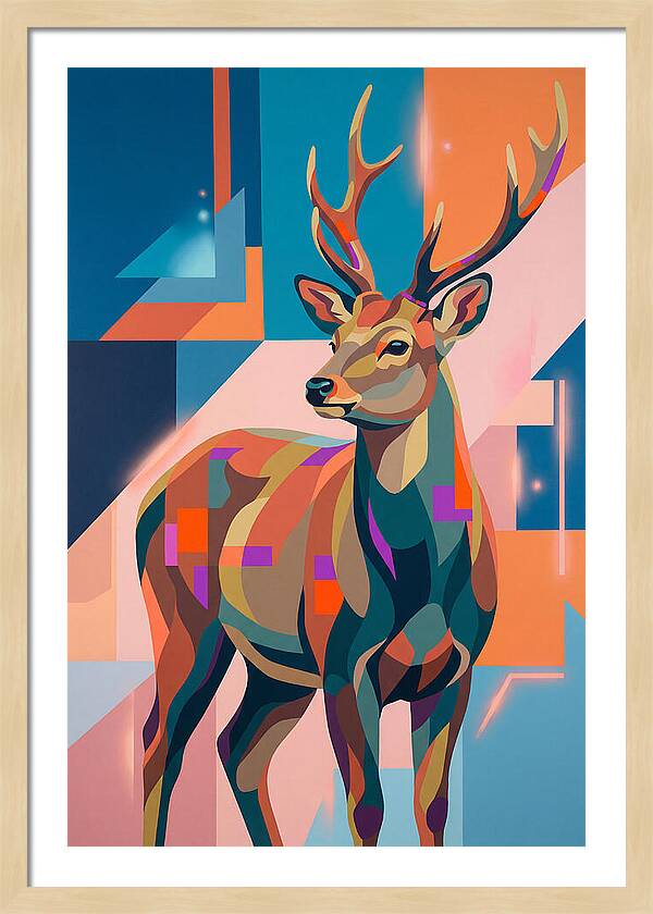 Sika Deer In Vibrant Colors