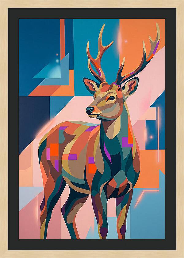 Sika Deer In Vibrant Colors