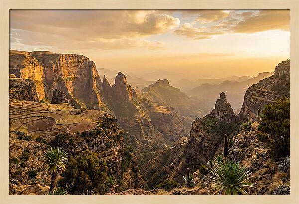 Simien Mountains At Golden Hour
