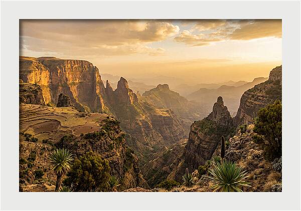 Simien Mountains At Golden Hour