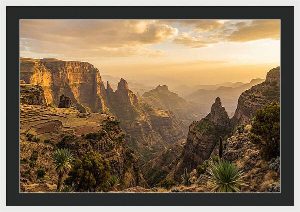 Simien Mountains At Golden Hour
