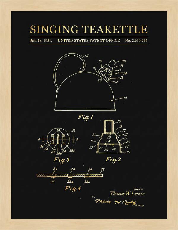 Singing Teakettle Gold Patent Us2630776a