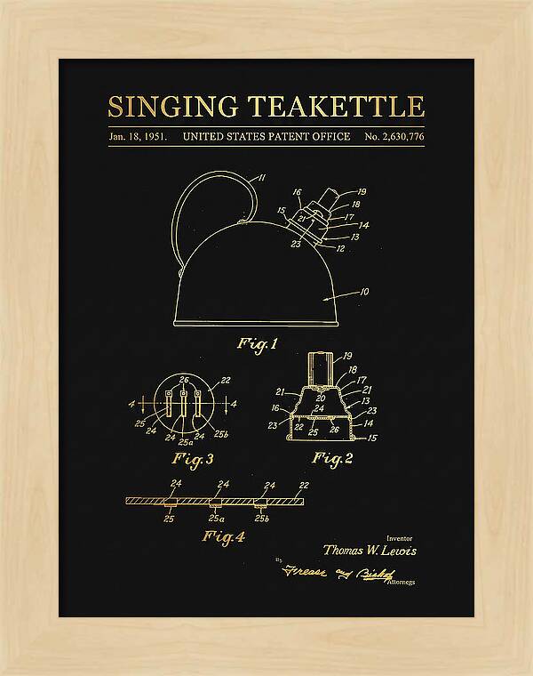 Singing Teakettle Gold Patent Us2630776a