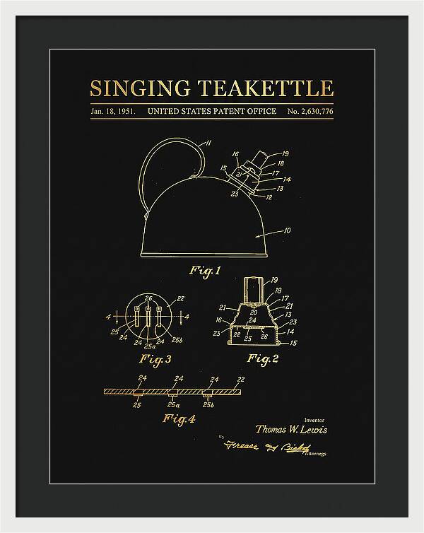 Singing Teakettle Gold Patent Us2630776a