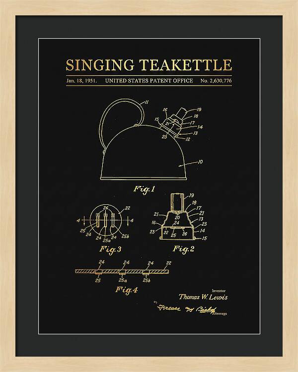 Singing Teakettle Gold Patent Us2630776a