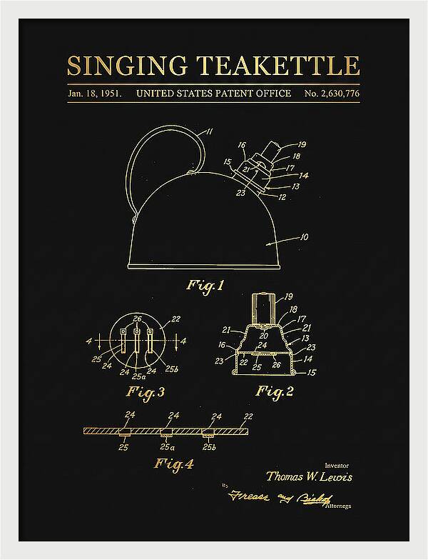 Singing Teakettle Gold Patent Us2630776a
