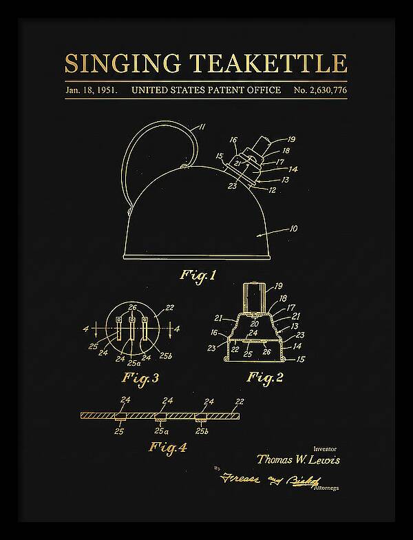 Singing Teakettle Gold Patent Us2630776a