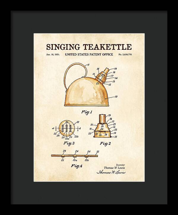 Singing Teakettle Watercolor Patent Us2630776a