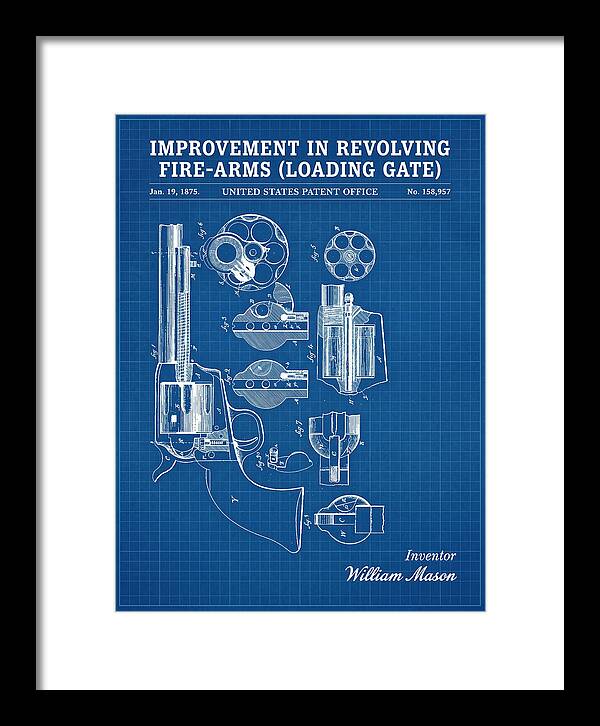 Single Action Revolver Loading Gate Colt Blueprint Patent Us158957