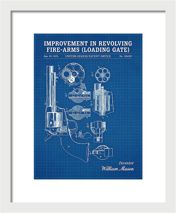 Single Action Revolver Loading Gate Colt Blueprint Patent Us158957