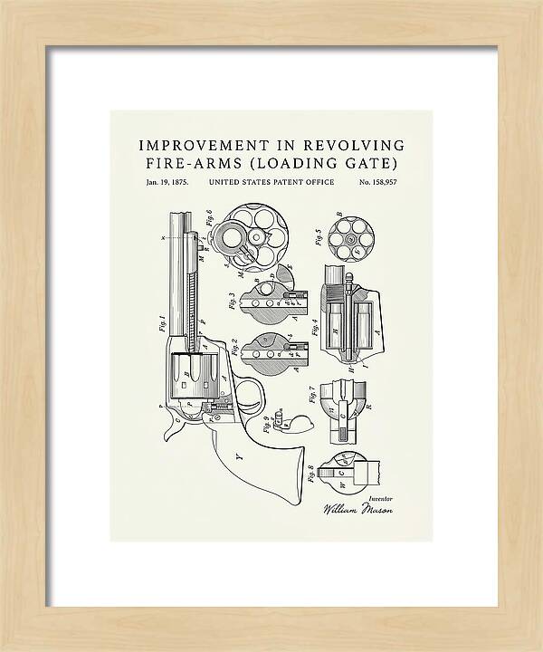 Single Action Revolver Loading Gate Colt Minimalist Patent Us158957