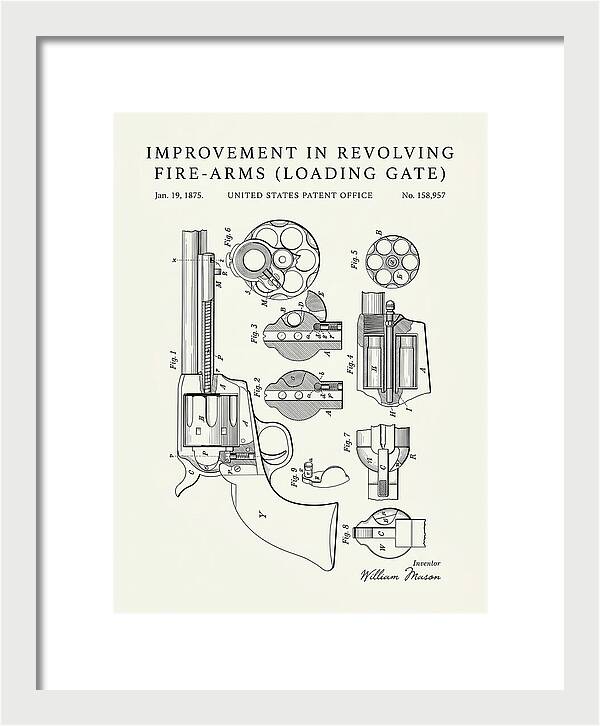 Single Action Revolver Loading Gate Colt Minimalist Patent Us158957