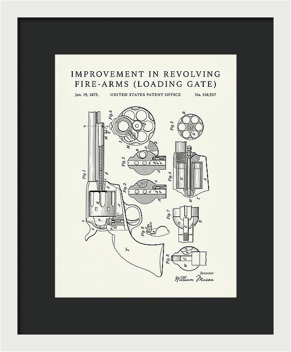 Single Action Revolver Loading Gate Colt Minimalist Patent Us158957