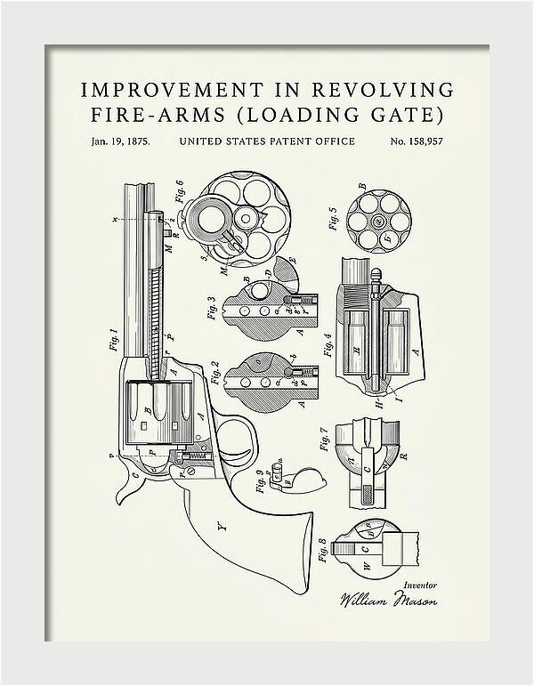 Single Action Revolver Loading Gate Colt Minimalist Patent Us158957