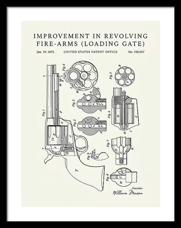 Single Action Revolver Loading Gate Colt Minimalist Patent Us158957