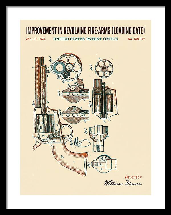 Single Action Revolver Loading Gate Colt Retro Patent Us158957