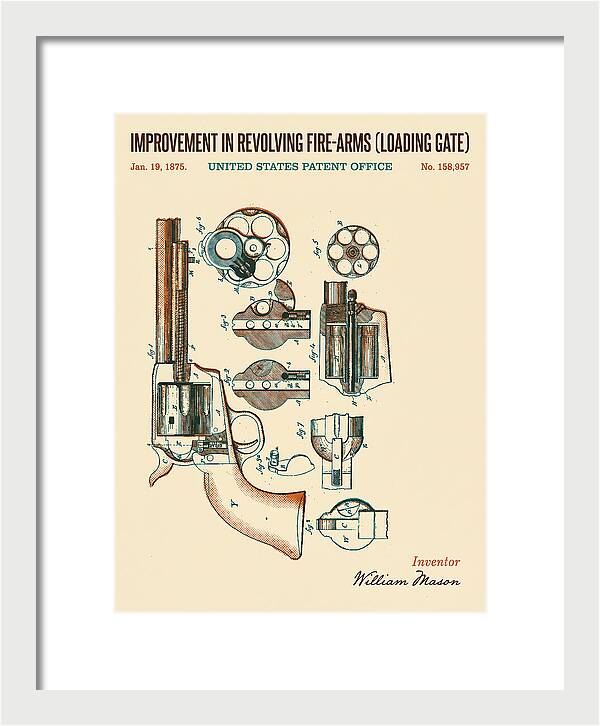 Single Action Revolver Loading Gate Colt Retro Patent Us158957
