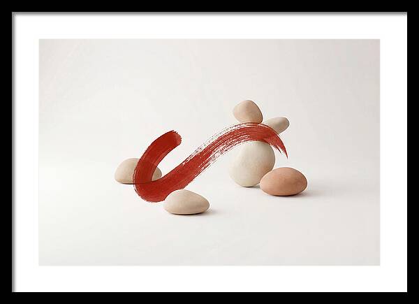 Single Bold Brushstroke In Vermillion
