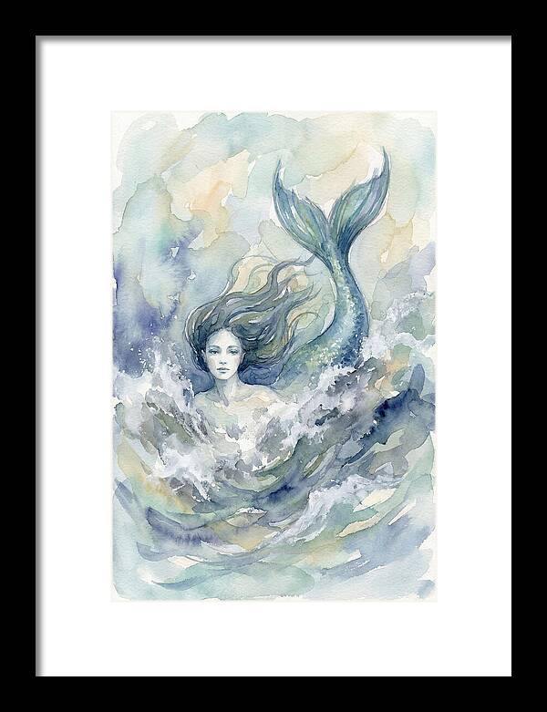 Siren Emerging From Waves