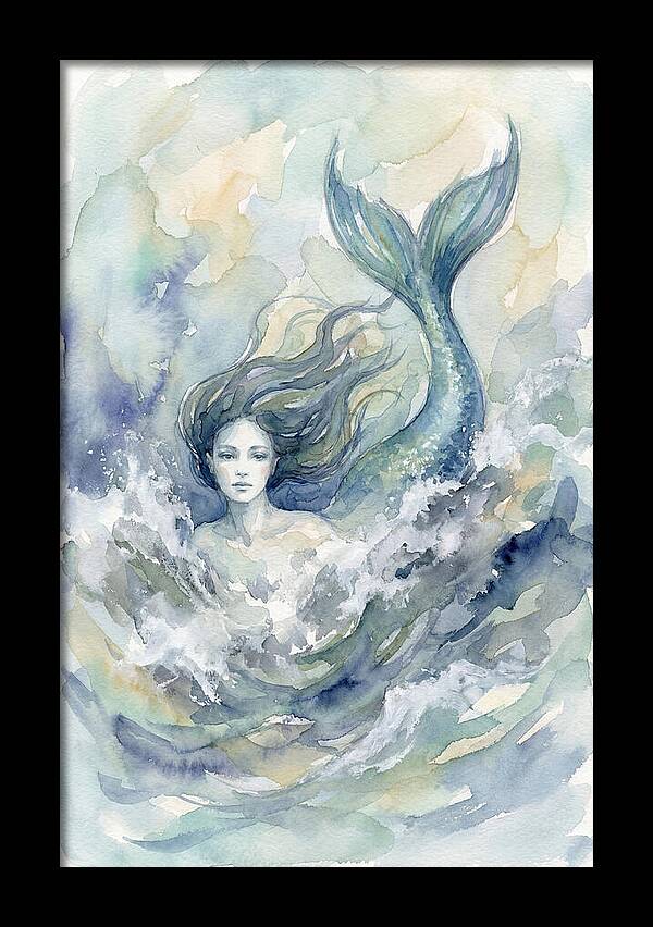 Siren Emerging From Waves
