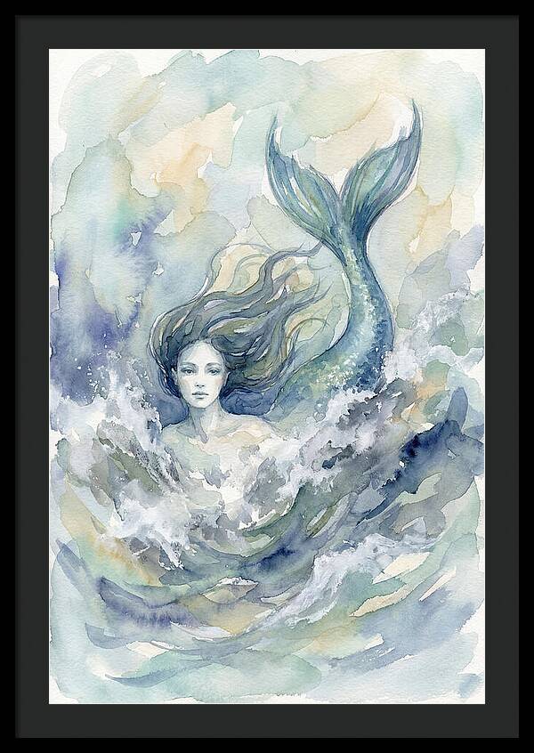 Siren Emerging From Waves
