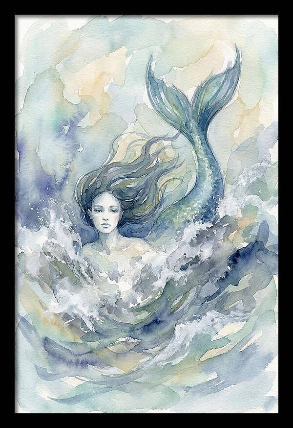Siren Emerging From Waves