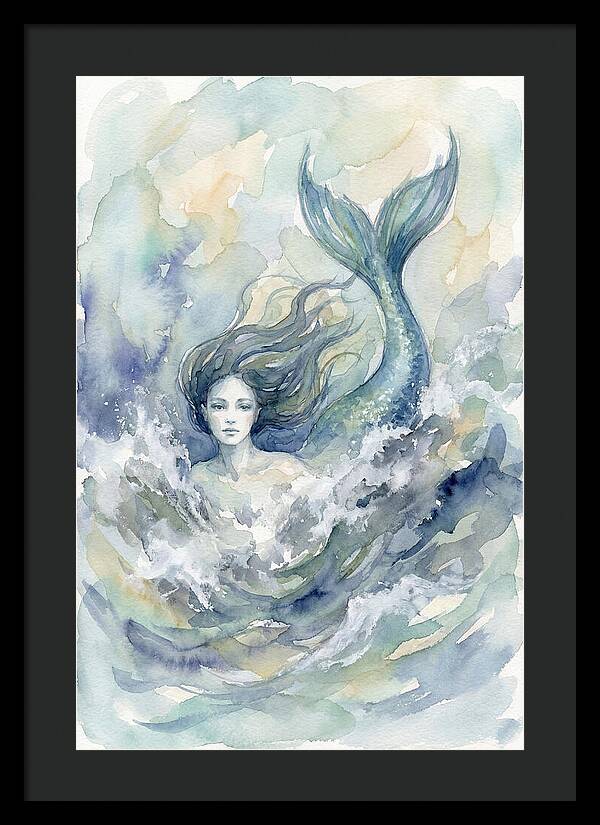 Siren Emerging From Waves