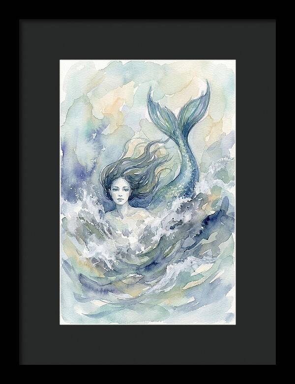 Siren Emerging From Waves
