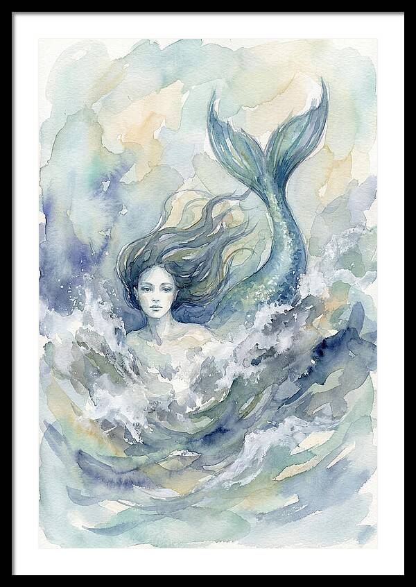 Siren Emerging From Waves