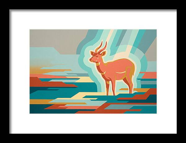 Sitatunga In Abstract Colors