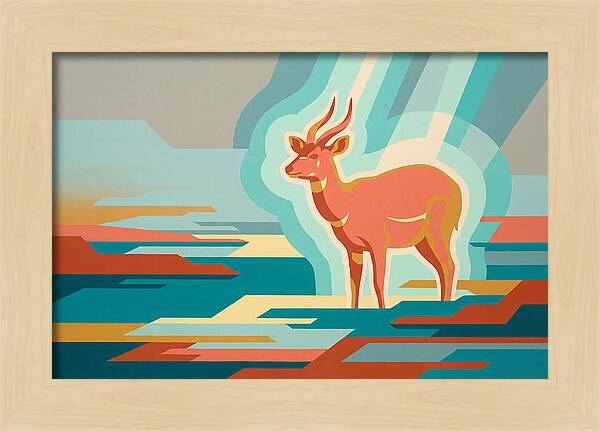 Sitatunga In Abstract Colors
