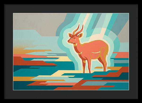 Sitatunga In Abstract Colors
