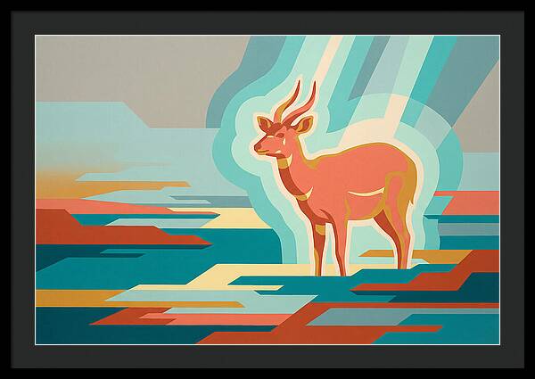Sitatunga In Abstract Colors