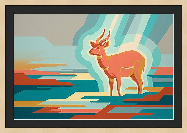 Sitatunga In Abstract Colors