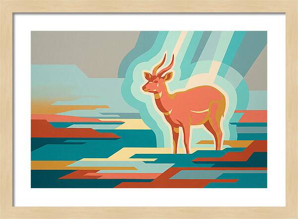 Sitatunga In Abstract Colors