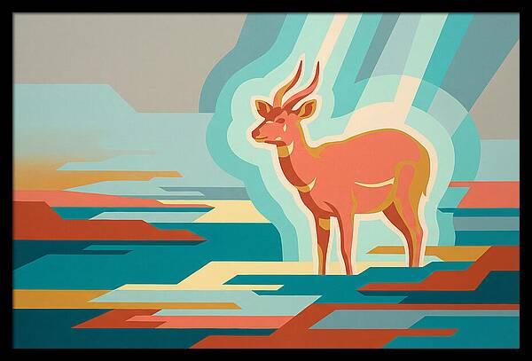 Sitatunga In Abstract Colors