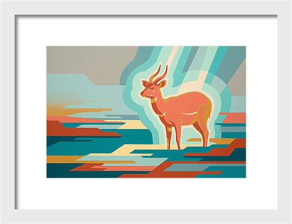Sitatunga In Abstract Colors