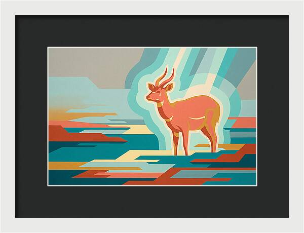 Sitatunga In Abstract Colors