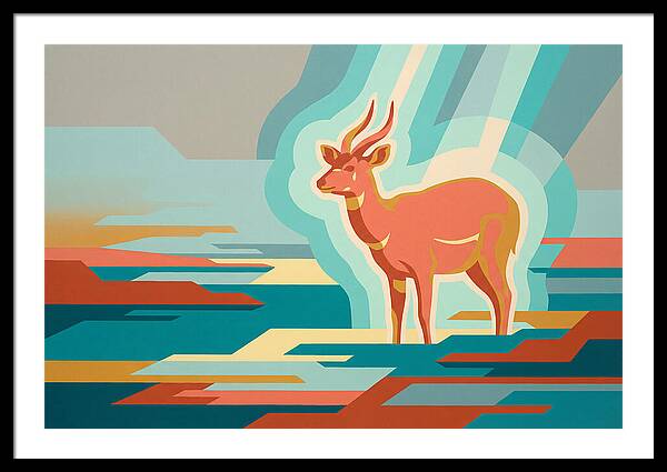 Sitatunga In Abstract Colors