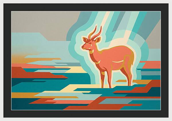Sitatunga In Abstract Colors