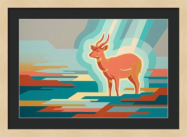 Sitatunga In Abstract Colors